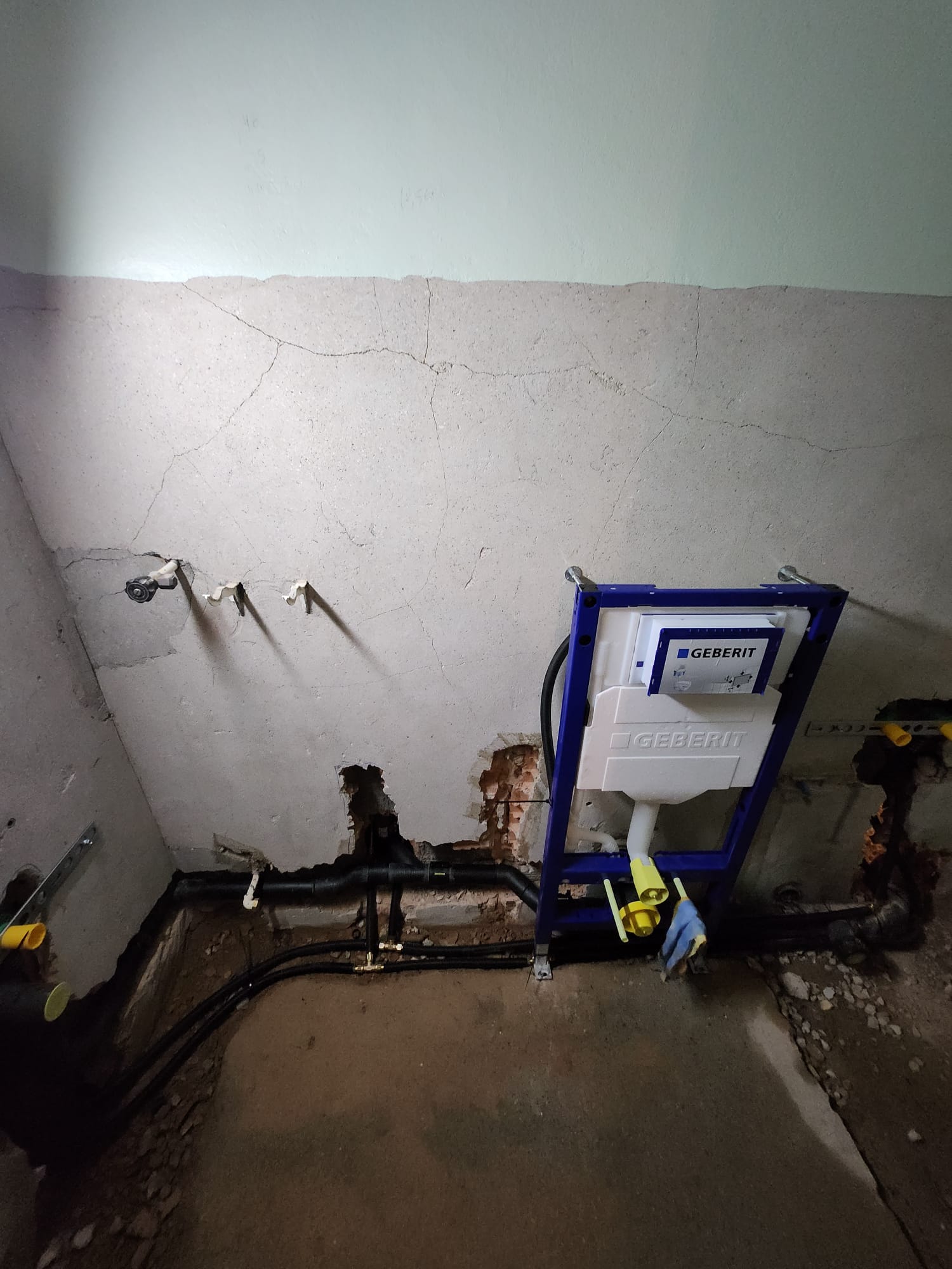 Installation de la salle de bains